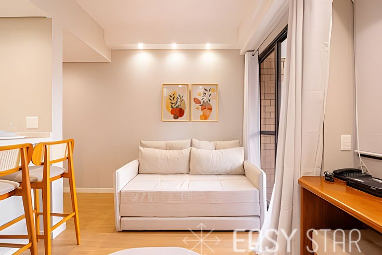 Easy Star - Charmoso flat C/Vaga em Moema - QX01I