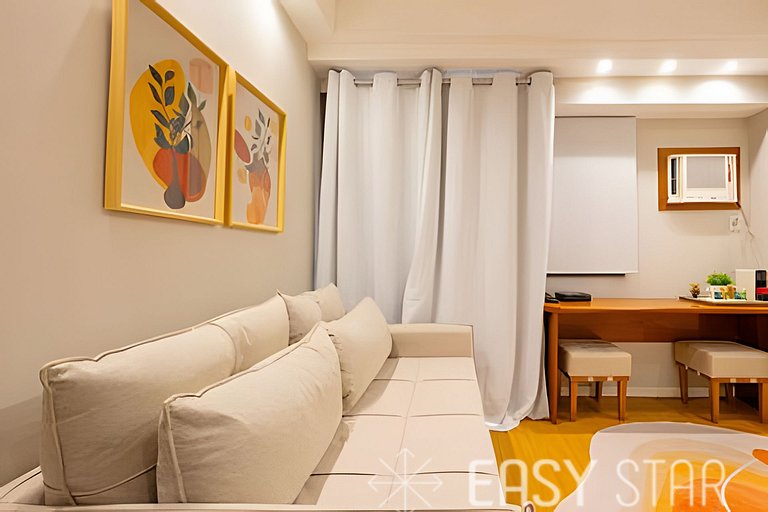Easy Star - Charmoso flat C/Vaga em Moema - QX01I