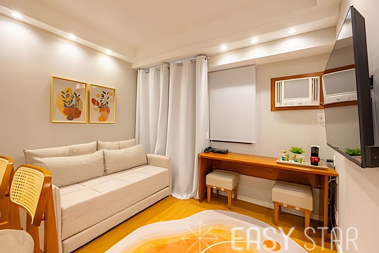 Easy Star - Charmoso flat C/Vaga em Moema - QX01I