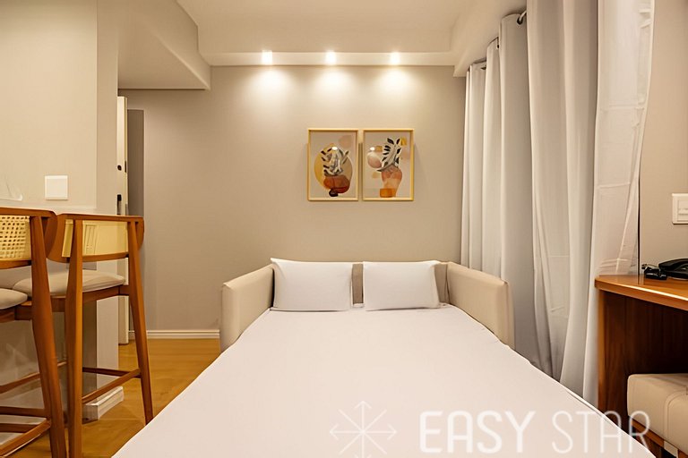 Easy Star - Charmoso flat C/Vaga em Moema - QX01I