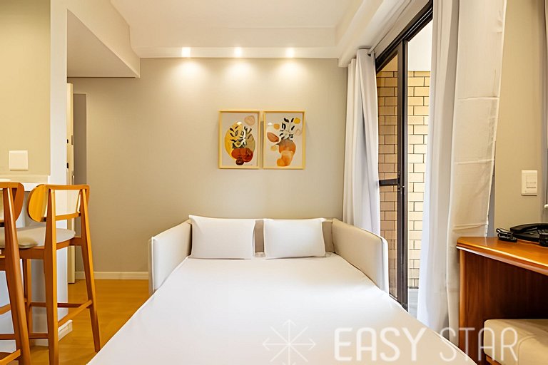 Easy Star - Charmoso flat C/Vaga em Moema - QX01I