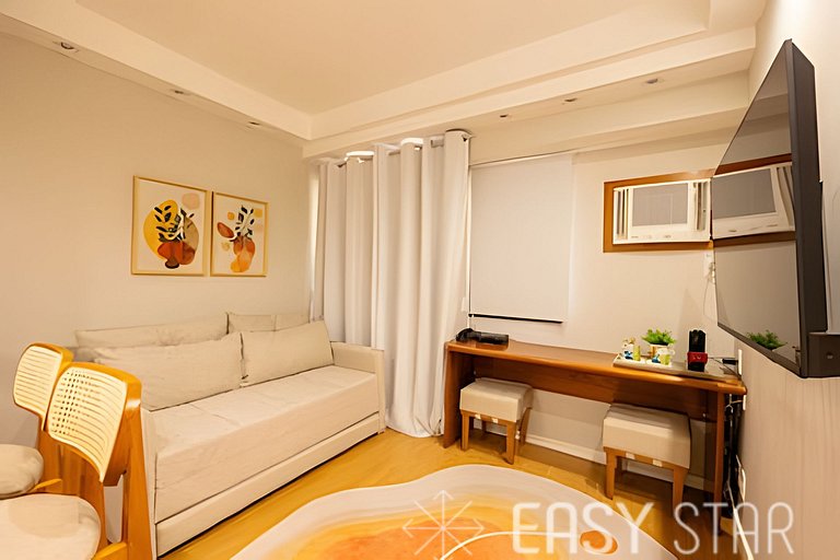 Easy Star - Charmoso flat C/Vaga em Moema - QX01I