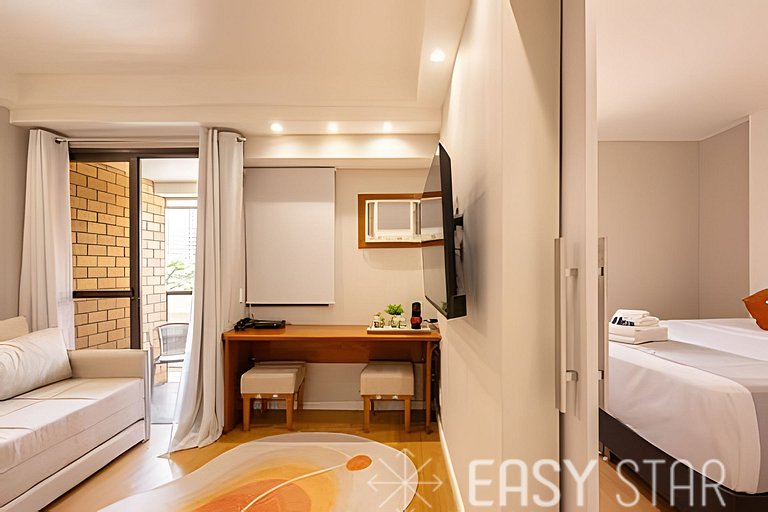 Easy Star - Charmoso flat C/Vaga em Moema - QX01I