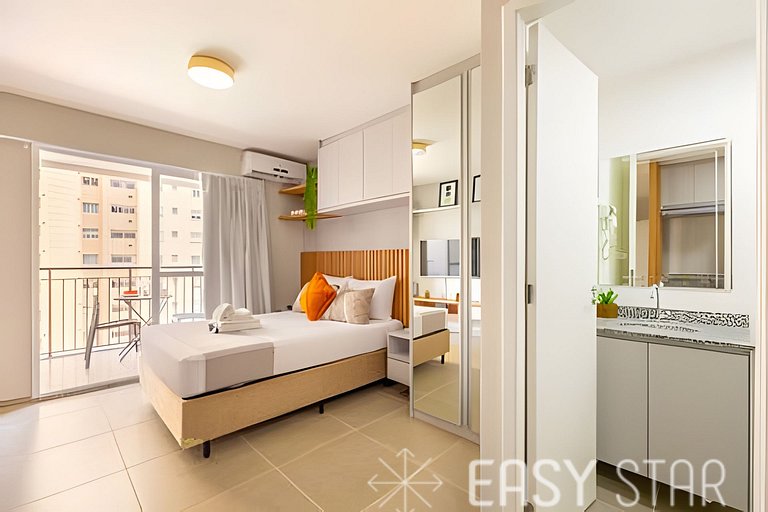 Easy Star - Lindo studio ao na avenida Vergueiro - RA03I