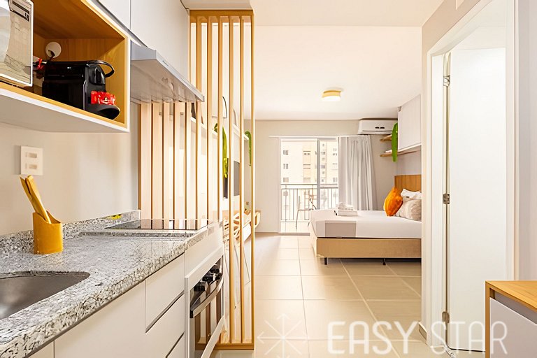 Easy Star - Lindo studio ao na avenida Vergueiro - RA03I
