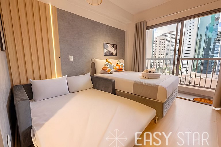 Easy Star - Lindo studio ao lado da Faria Lima - RB01I