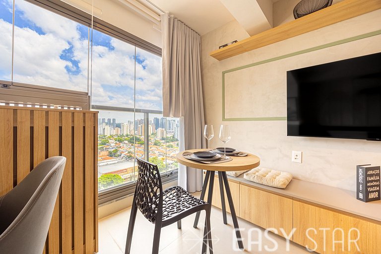 Charmoso studio no 24°andar no Alto da Boa Vista