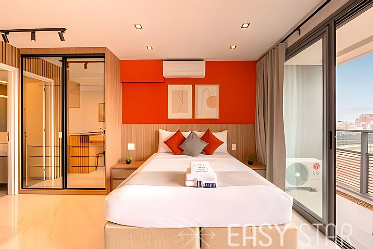 Easy Star - Belissimo apto C/Vaga no 18° andar - RQ01I