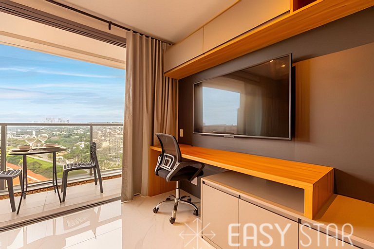 Easy Star - Belissimo apto C/Vaga no 18° andar - RQ01I