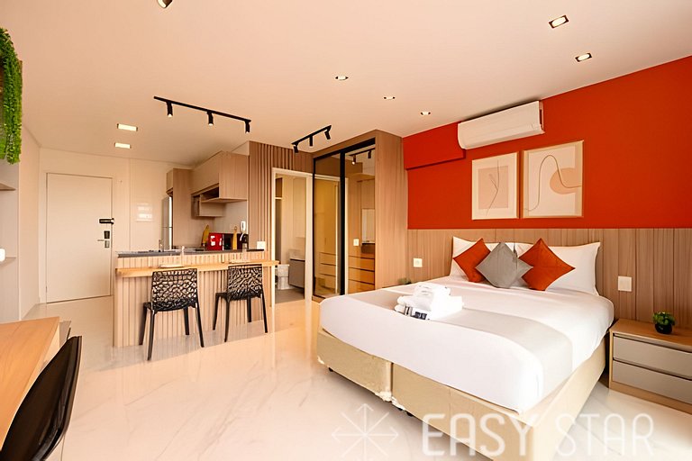 Easy Star - Belissimo apto C/Vaga no 18° andar - RQ01I