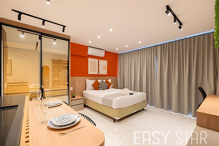 Easy Star - Belissimo apto C/Vaga no 18° andar - RQ01I