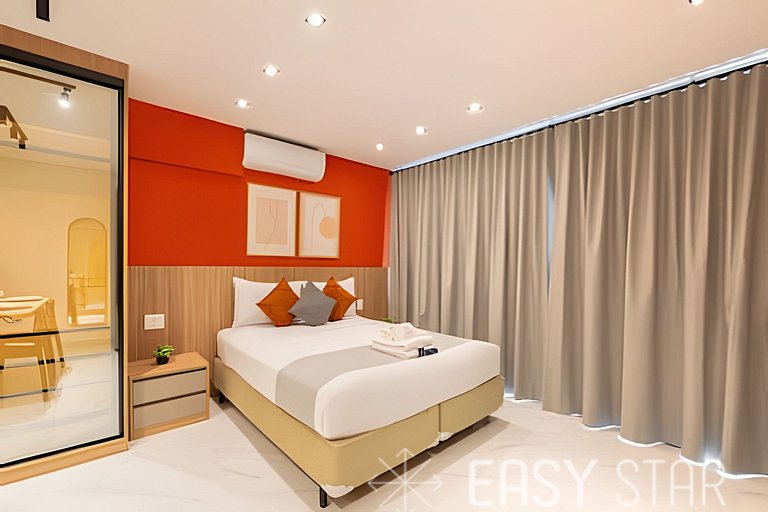 Easy Star - Belissimo apto C/Vaga no 18° andar - RQ01I