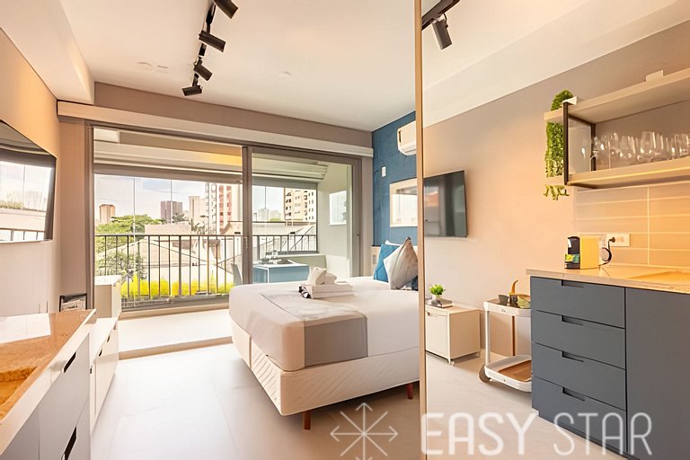 Easy Star - Belo studio no coração de Moema - RU01I