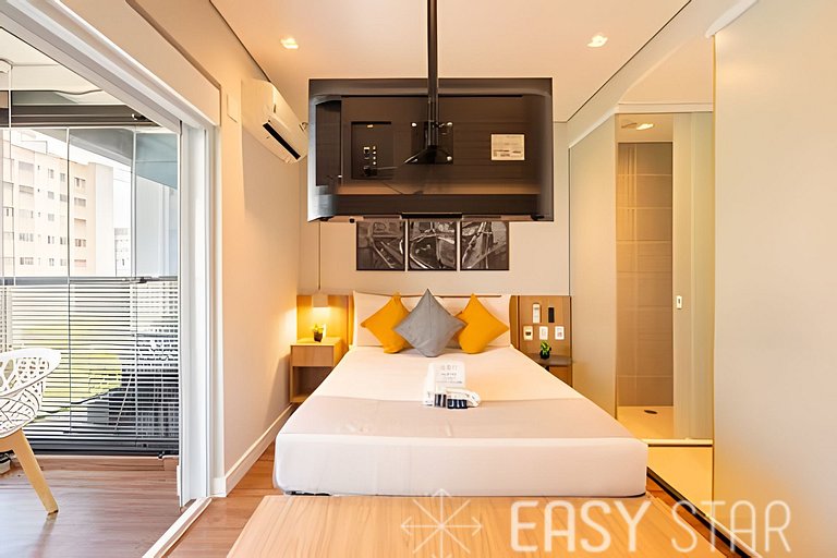 Easy Star - Belo studio C/vaga na Vila Olimpia - SC01I