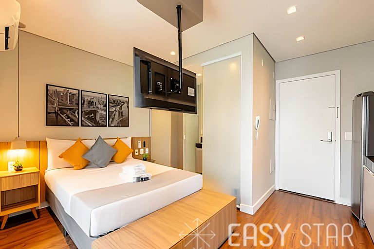 Easy Star - Belo studio C/vaga na Vila Olimpia - SC01I