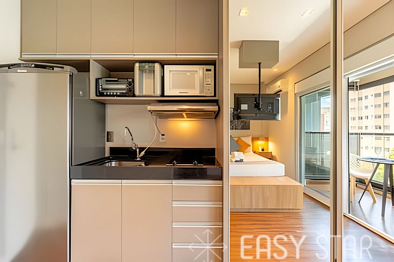 Easy Star - Belo studio C/vaga na Vila Olimpia - SC01I