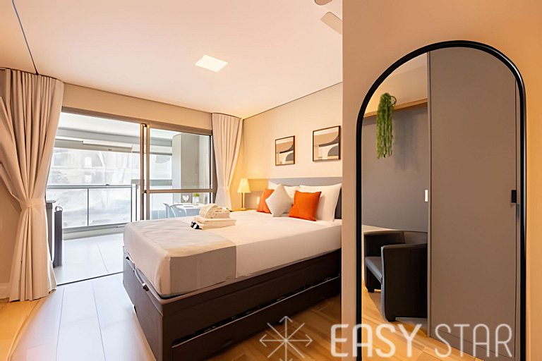 Easy Star – Hermoso estudio con cama queen en el corazón de