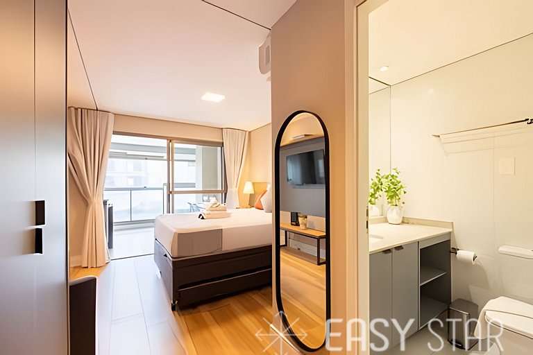 Easy Star – Hermoso estudio con cama queen en el corazón de