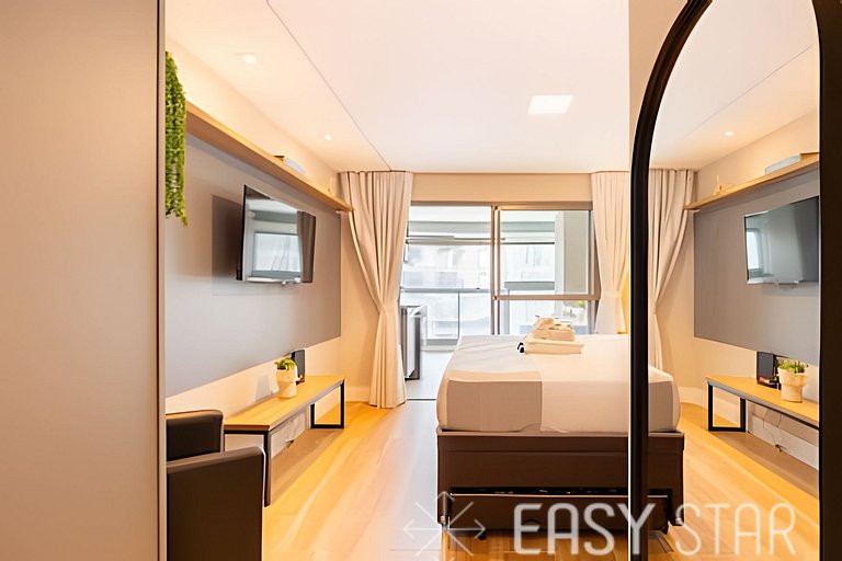 Easy Star – Hermoso estudio con cama queen en el corazón de