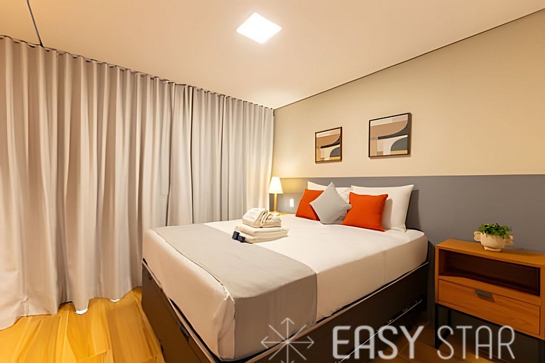 Easy Star – Hermoso estudio con cama queen en el corazón de