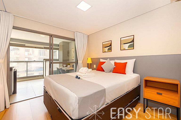 Easy Star – Hermoso estudio con cama queen en el corazón de
