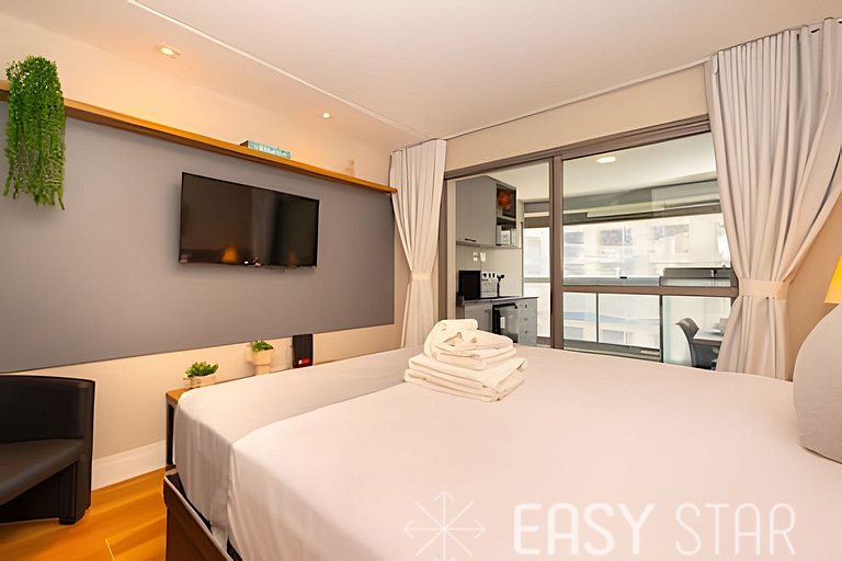 Easy Star - Belo studio com cama queen no coração do Brookli