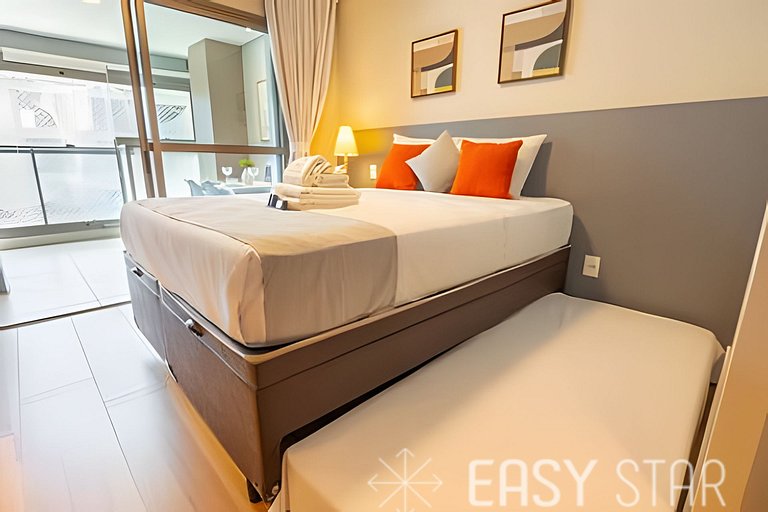 Easy Star – Hermoso estudio con cama queen en el corazón de