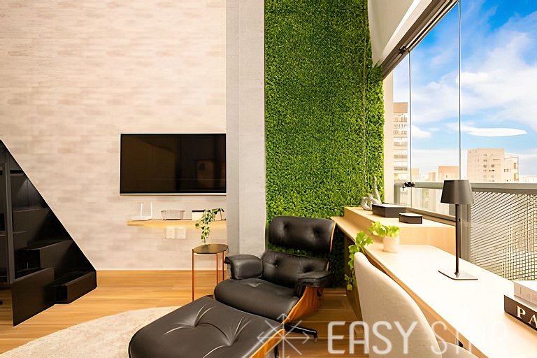 Easy Star - Fabuloso studio com mezanino em Moema - SK01I