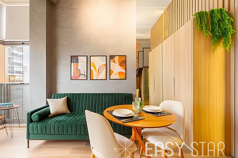 Easy Star - Charmoso studio com mezanino em Moema - SK03I