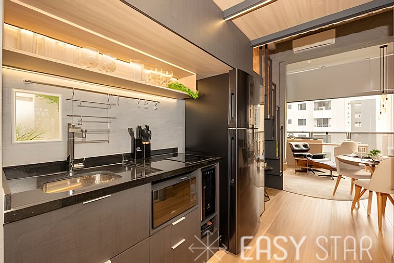 Easy Star - Charmoso studio com mezanino em Moema - SK03I