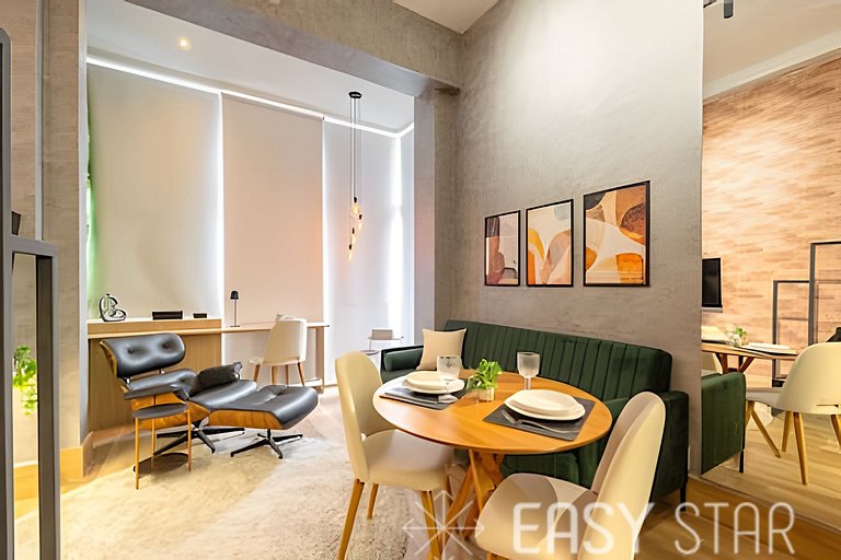 Easy Star - Charmoso studio com mezanino em Moema - SK03I