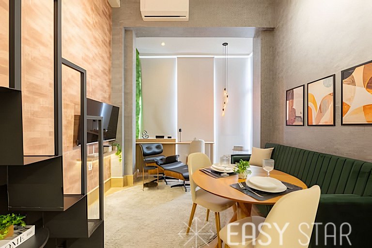 Easy Star - Charmoso studio com mezanino em Moema - SK03I
