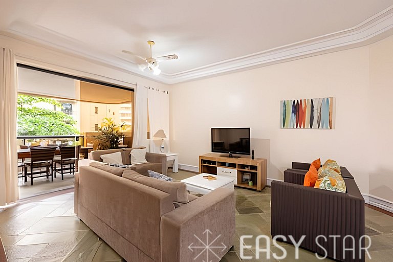 Easy Star - Charmoso apto C/ 2 vagas e 3 quartos em Enseada