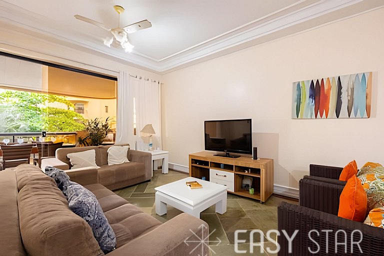Easy Star - Charmoso apto C/ 2 vagas e 3 quartos em Enseada