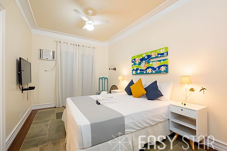Easy Star - Charmoso apto C/ 2 vagas e 3 quartos em Enseada