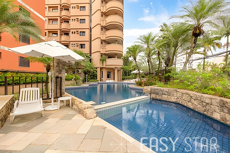 Easy Star - Charmoso apto C/ 2 vagas e 3 quartos em Enseada