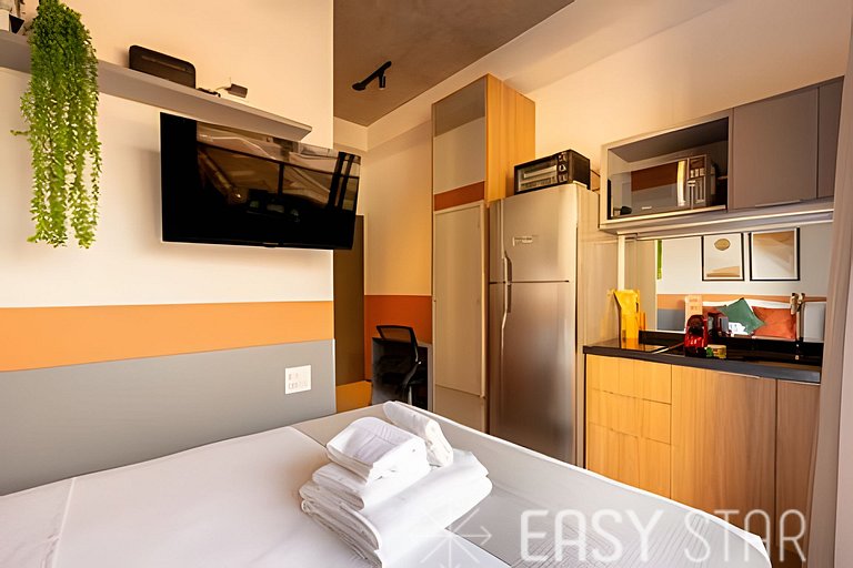 Easy Star - Lindo studio ao lado da estação Paraiso - TP01I