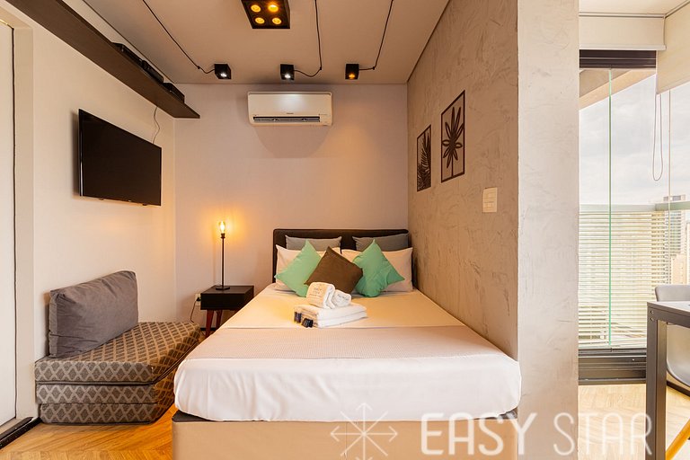 Easy Star - Studio com Vista Incrível na Vila Olímpia - KQ01