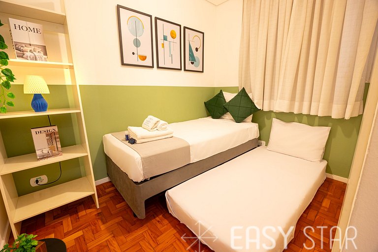 Easy Star - Lindo apartamento 2 quartos - TX01H
