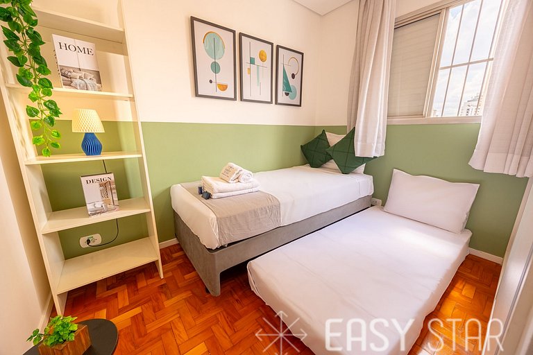 Easy Star - Lindo apartamento 2 quartos - TX01H