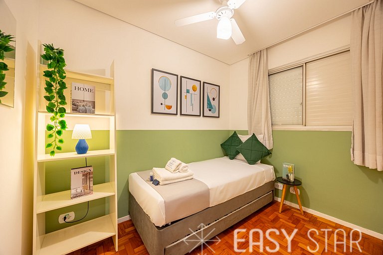 Easy Star - Lindo apartamento 2 quartos - TX01H