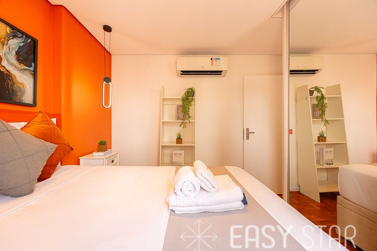 Easy Star - Lindo apartamento 2 quartos - TX01H