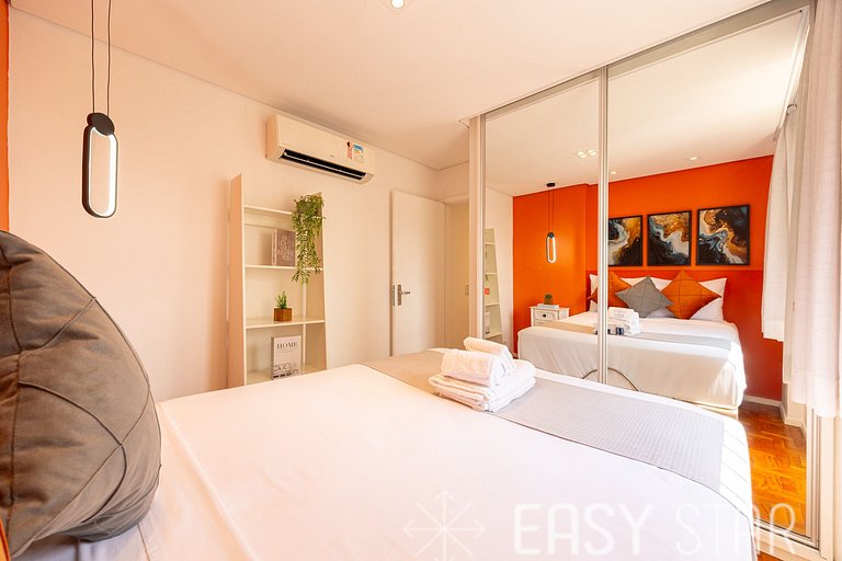 Easy Star - Lindo apartamento 2 quartos - TX01H