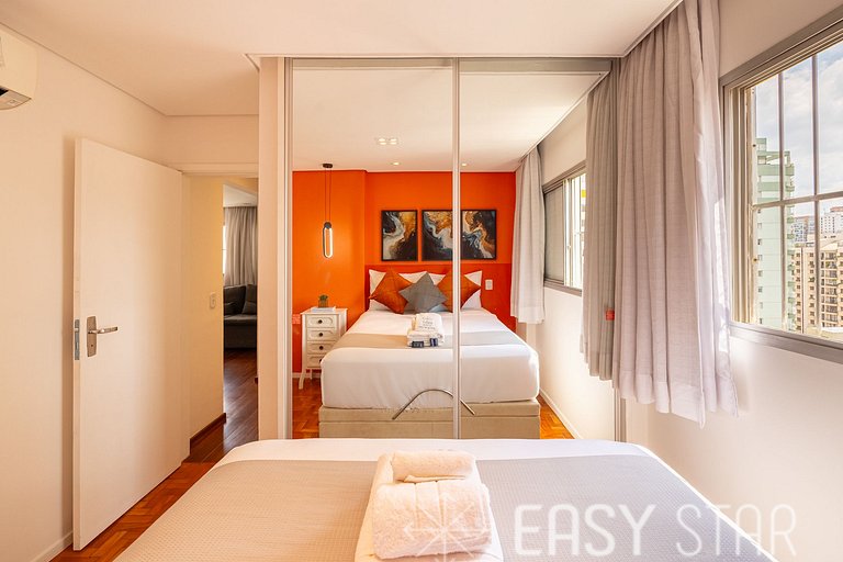 Easy Star - Lindo apartamento 2 quartos - TX01H
