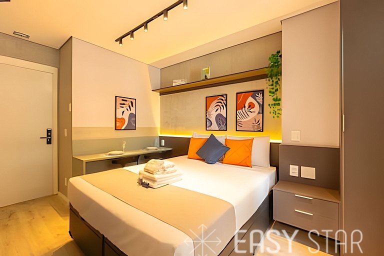 Easy Star - Lindo studio ao lado da Roque Petroni - UB01I