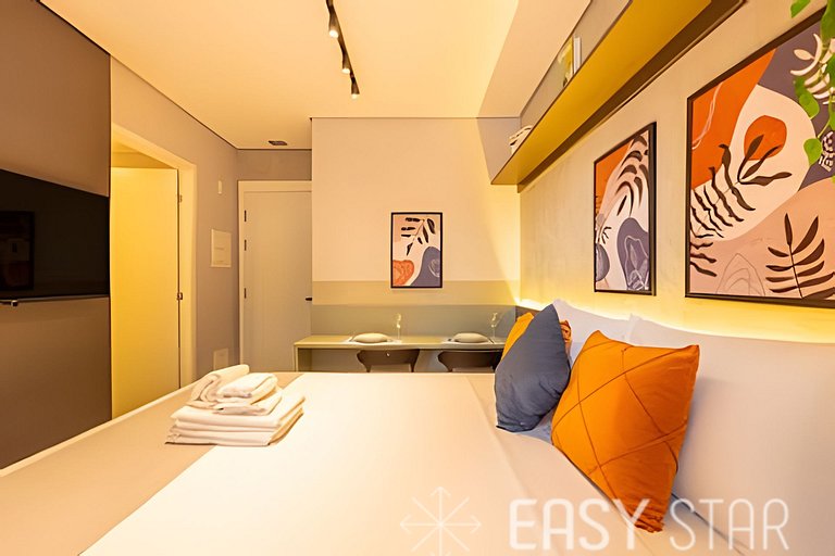 Easy Star - Lindo studio ao lado da Roque Petroni - UB01I
