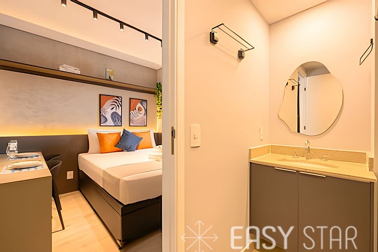 Easy Star - Lindo studio ao lado da Roque Petroni - UB01I