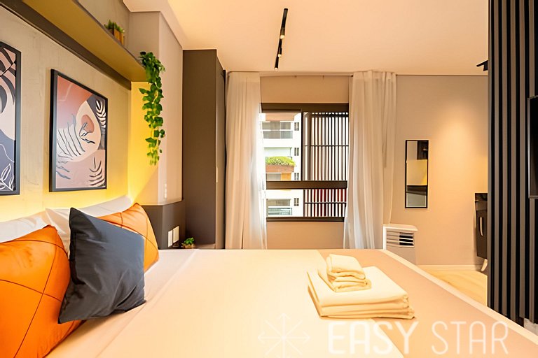 Easy Star - Lindo studio ao lado da Roque Petroni - UB01I
