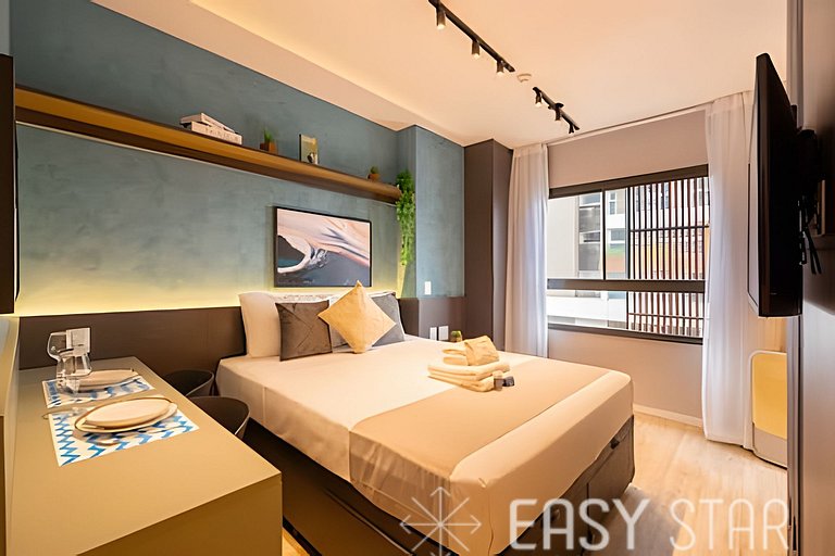 Easy Star - Lindo studio no coração do Brooklin - UG01I