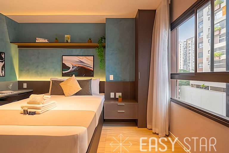 Easy Star - Lindo studio no coração do Brooklin - UG01I